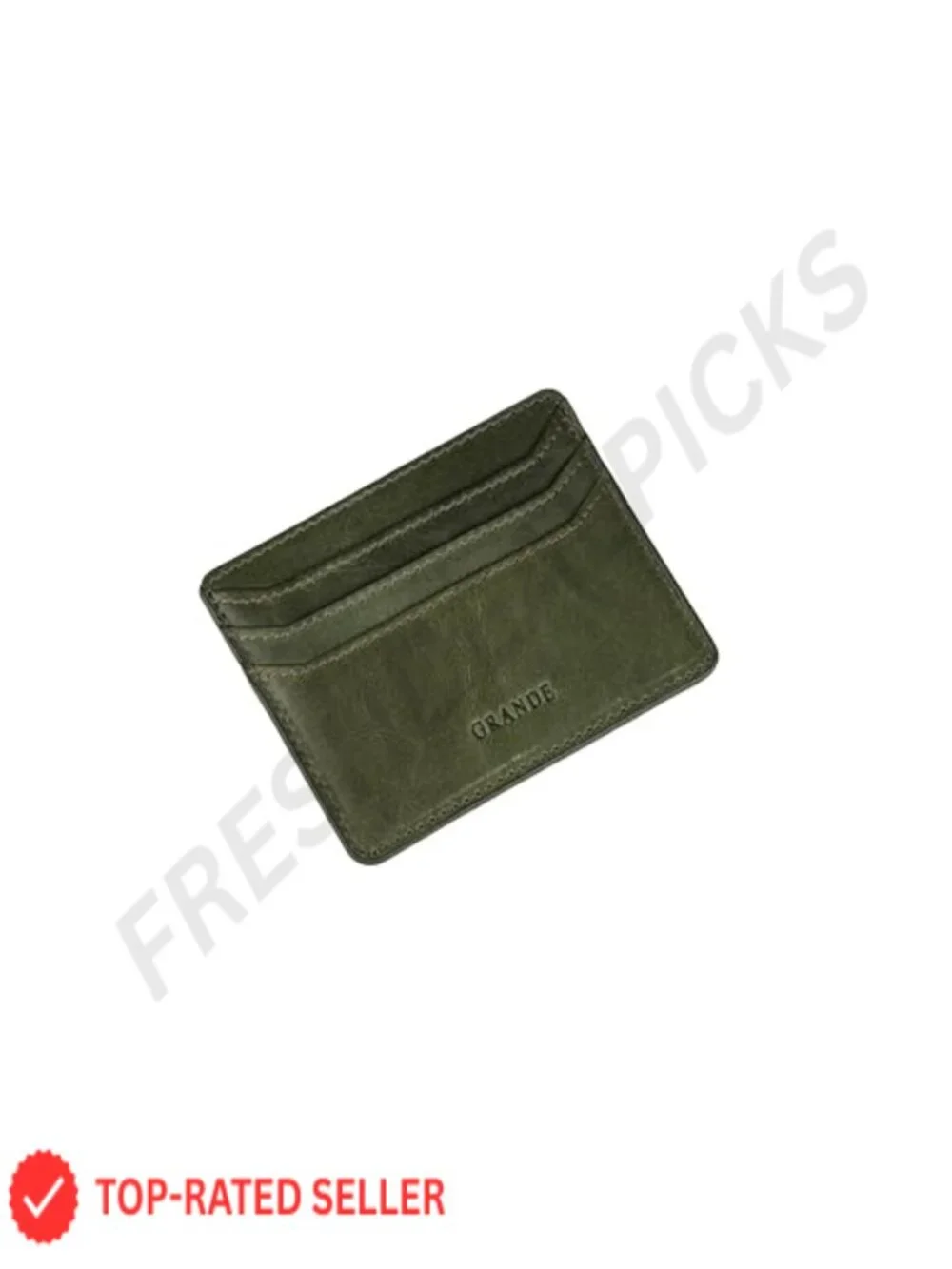 Genuine Leather Card Holder Super Slim Minimalist Wallet 6 Card Slots